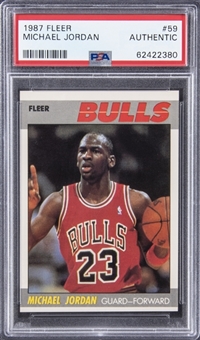 1987-88 Fleer #59 Michael Jordan - PSA Authentic